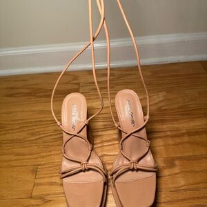 Public Desire Nude Strappy Sandals